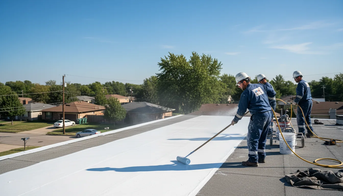 Commercial roof coating in Harwood Heights, IL near me